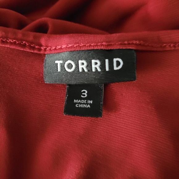 Torrid Women's Plus Size Burgandy Red Top Size 3X - Picture 3 of 3